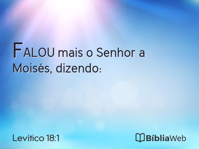 Levítico 18:1 em imagem para compartilhar