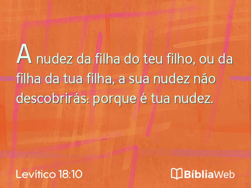 Levítico 18:10 em imagem para compartilhar