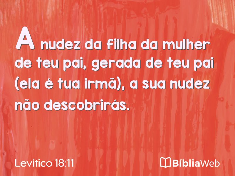 Levítico 18:11 em imagem para compartilhar