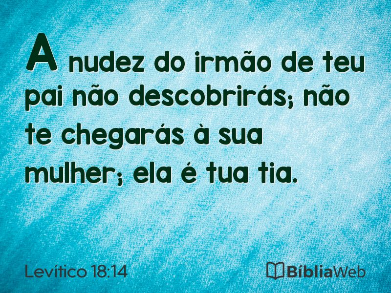 Levítico 18:14 em imagem para compartilhar