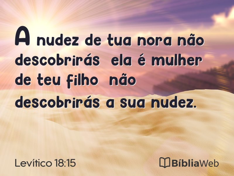 Levítico 18:15 em imagem para compartilhar