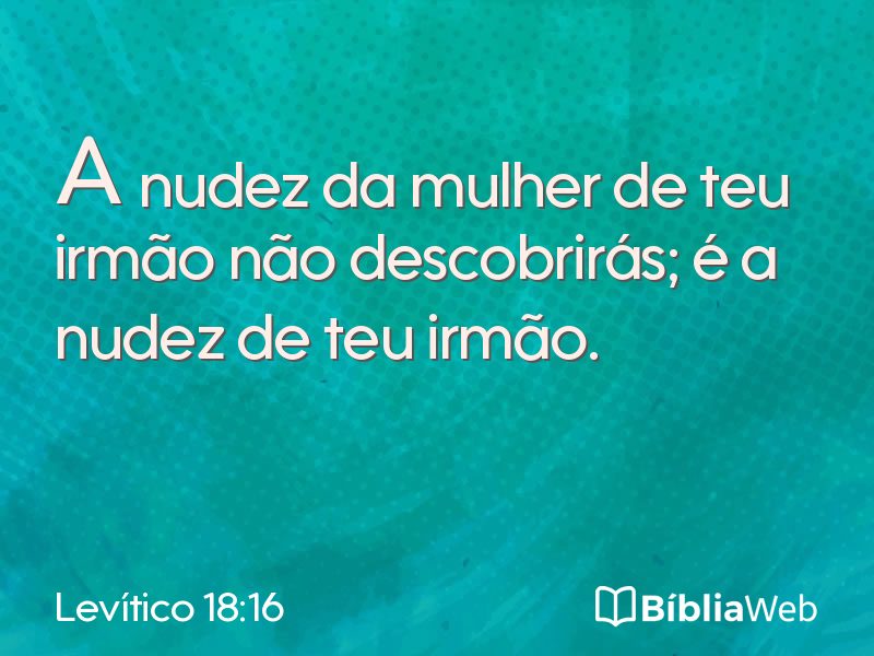 Levítico 18:16 em imagem para compartilhar