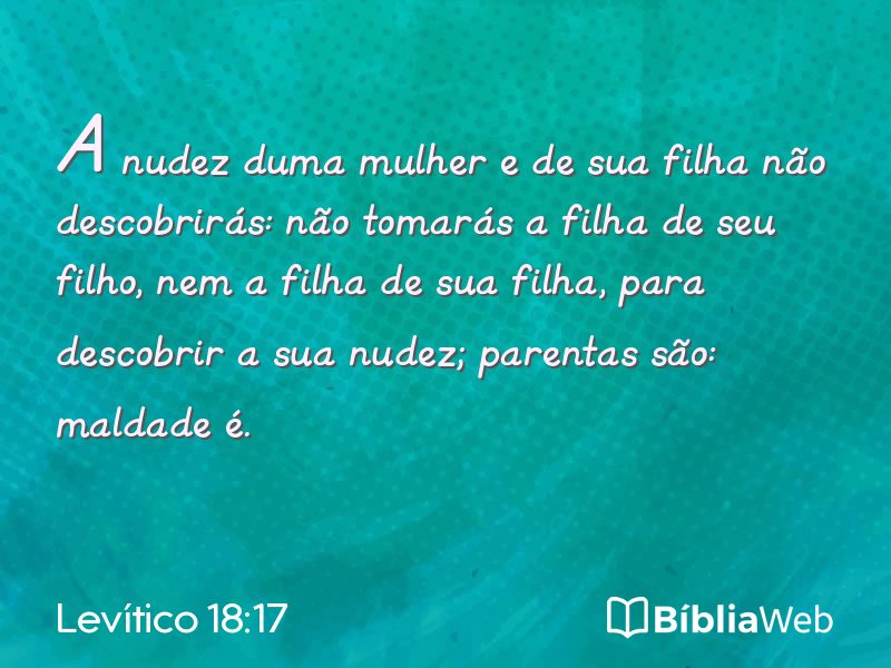 Levítico 18:17 em imagem para compartilhar
