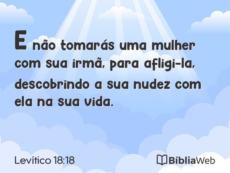 Levítico 18:18 em imagem para compartilhar