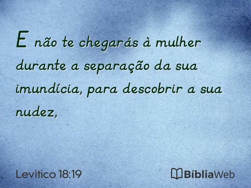 Levítico 18:19 em imagem para compartilhar