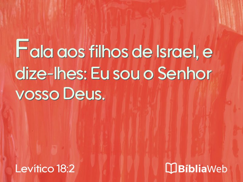 Levítico 18:2 em imagem para compartilhar