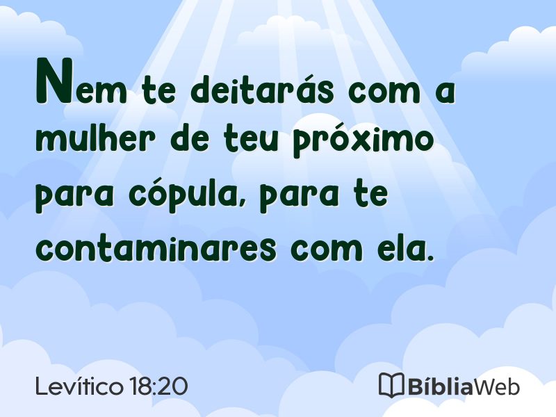 Levítico 18:20 em imagem para compartilhar