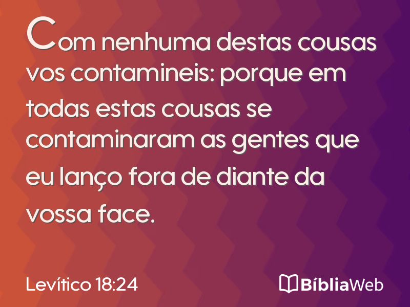Levítico 18:24 em imagem para compartilhar