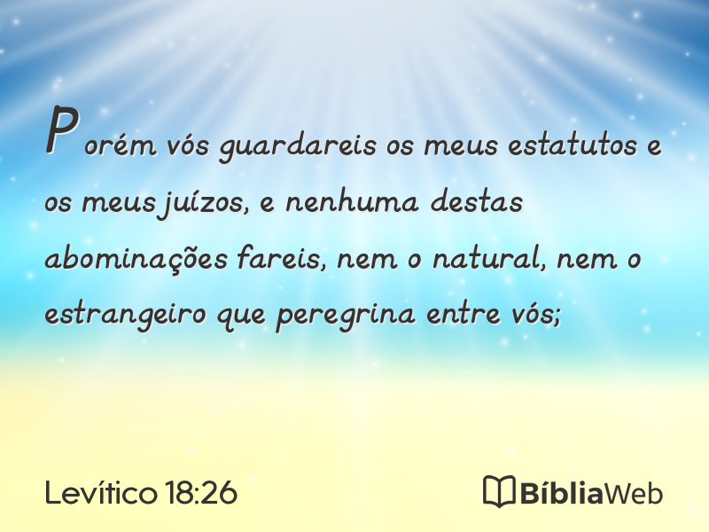 Levítico 18:26 em imagem para compartilhar