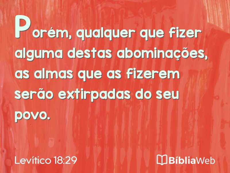 Levítico 18:29 em imagem para compartilhar