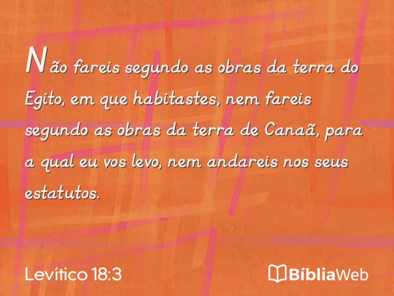 Levítico 18:3 em imagem para compartilhar