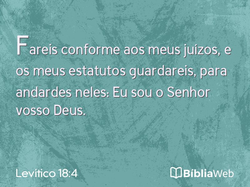 Levítico 18:4 em imagem para compartilhar