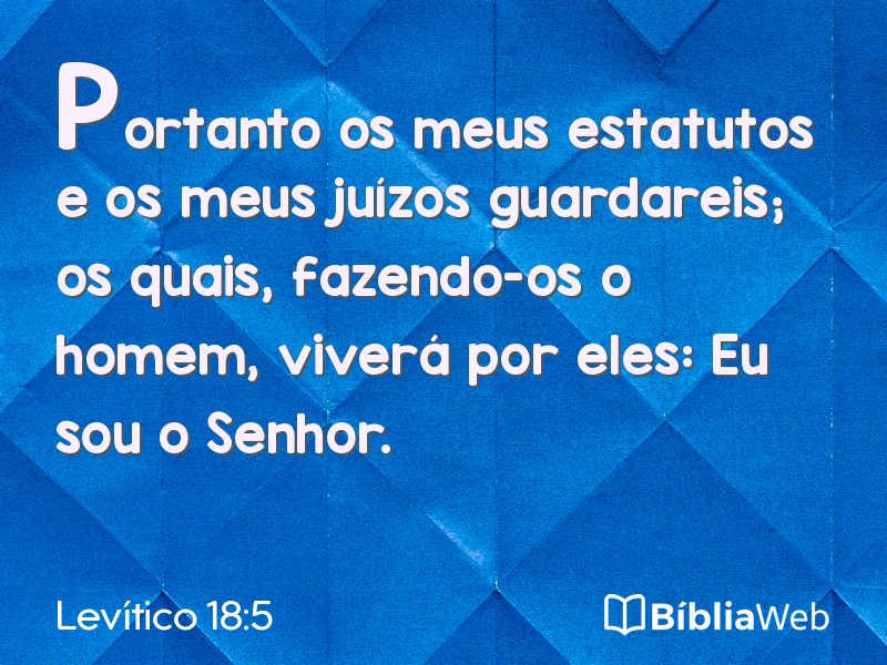 Levítico 18:5 em imagem para compartilhar