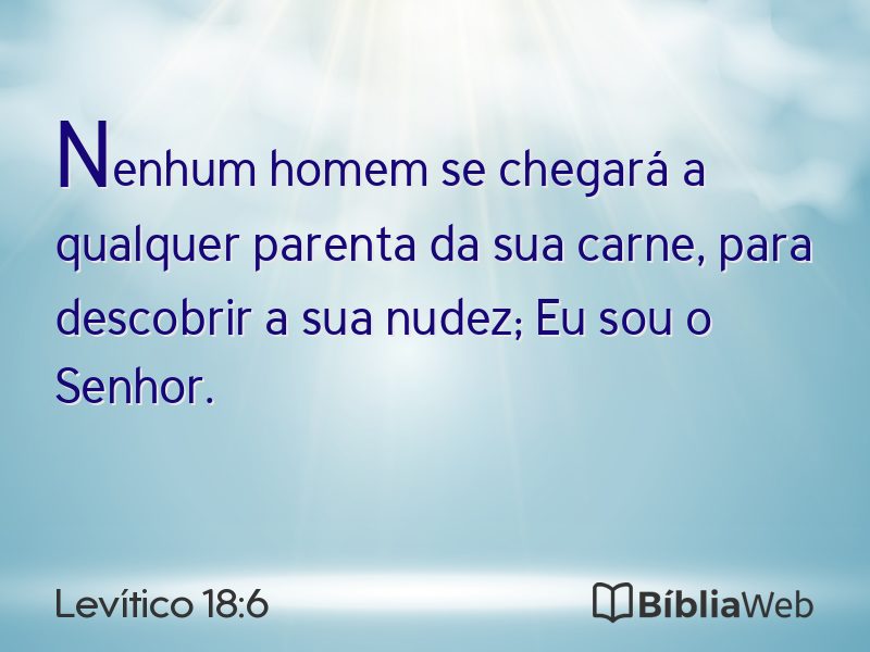 Levítico 18:6 em imagem para compartilhar