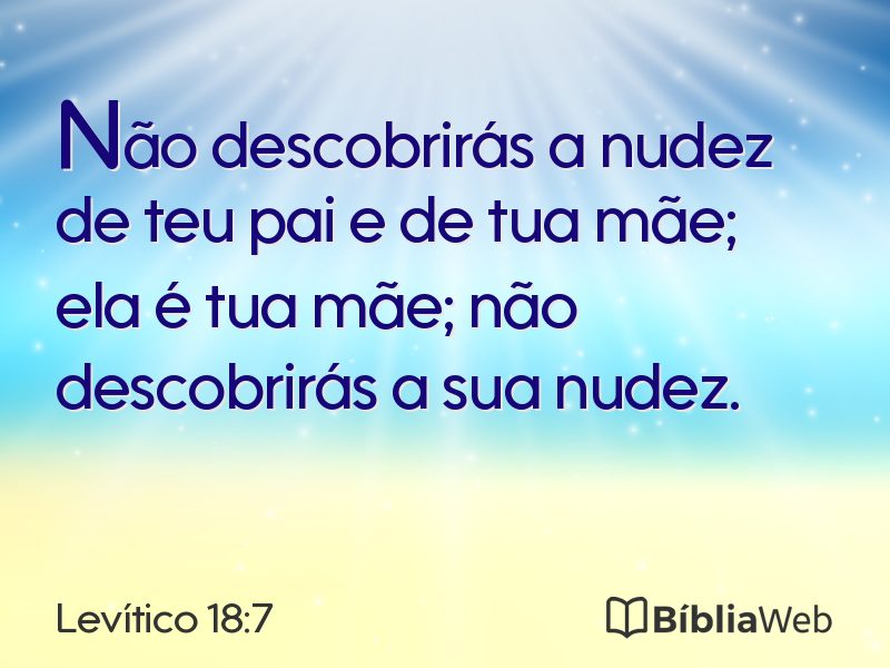 Levítico 18:7 em imagem para compartilhar