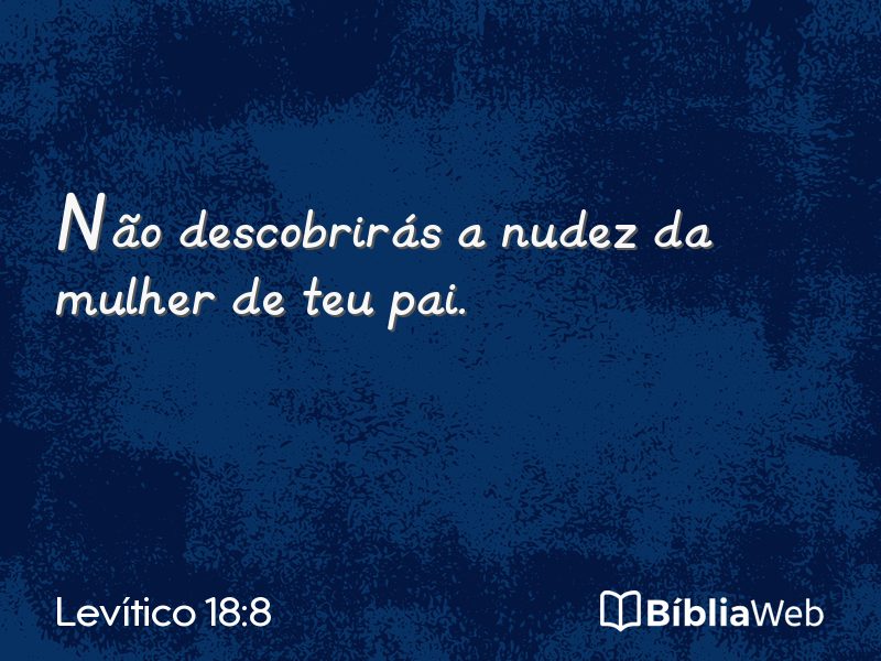 Levítico 18:8 em imagem para compartilhar