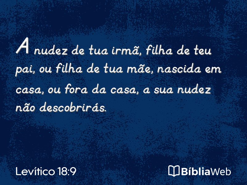 Levítico 18:9 em imagem para compartilhar