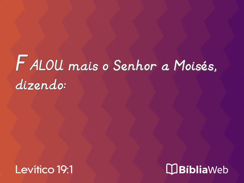 Levítico 19:1 em imagem para compartilhar