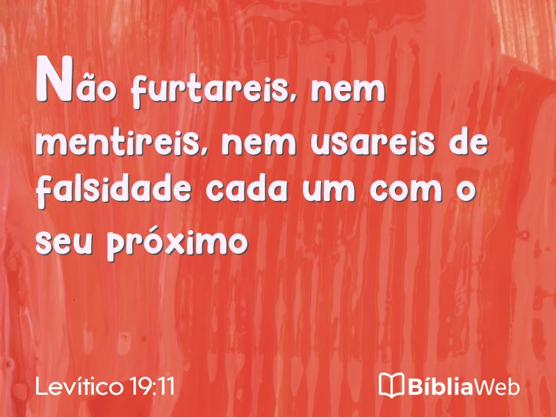 Levítico 19:11 em imagem para compartilhar