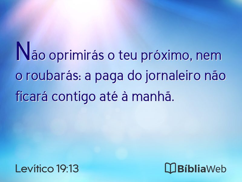 Levítico 19:13 em imagem para compartilhar