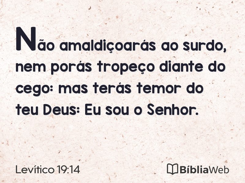 Levítico 19:14 em imagem para compartilhar