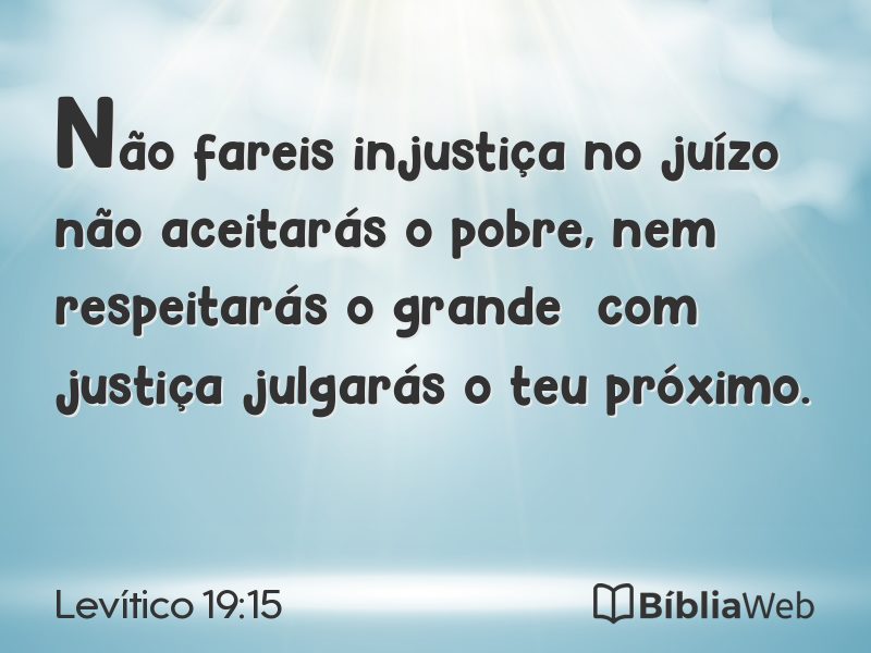 Levítico 19:15 em imagem para compartilhar