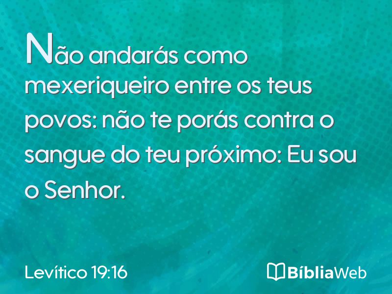 Levítico 19:16 em imagem para compartilhar