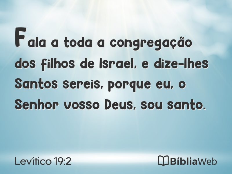 Levítico 19:2 em imagem para compartilhar