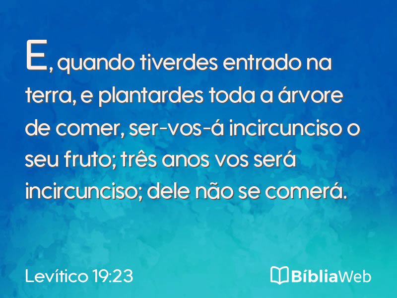 Levítico 19:23 em imagem para compartilhar