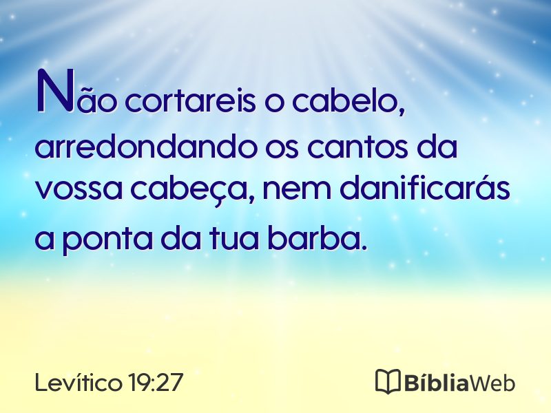 Levítico 19:27 em imagem para compartilhar