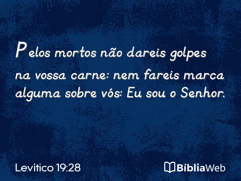 Levítico 19:28 em imagem para compartilhar