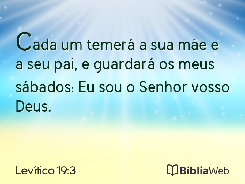 Levítico 19:3 em imagem para compartilhar