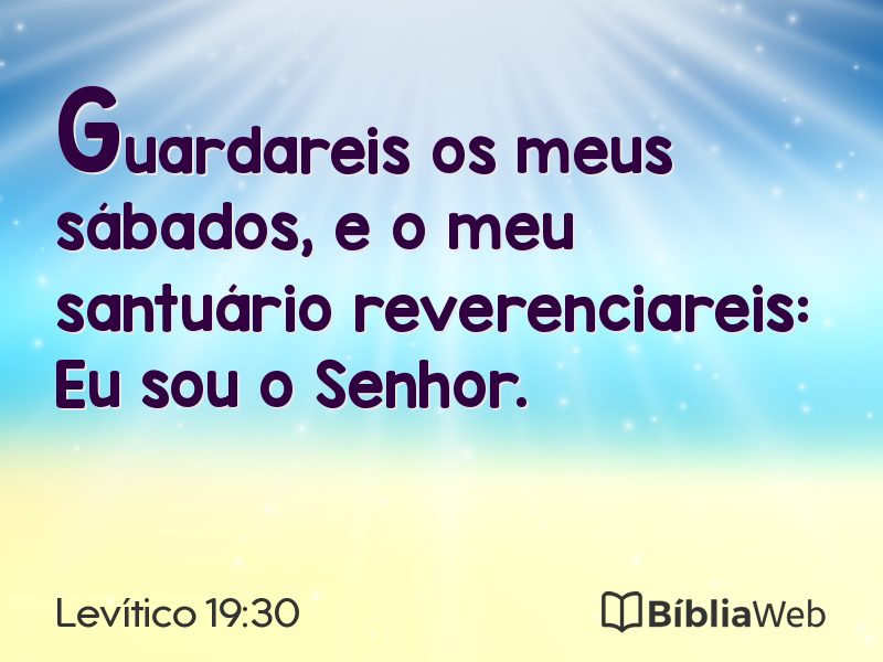 Levítico 19:30 em imagem para compartilhar
