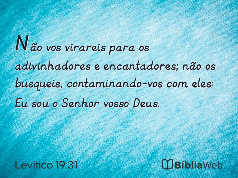 Levítico 19:31 em imagem para compartilhar