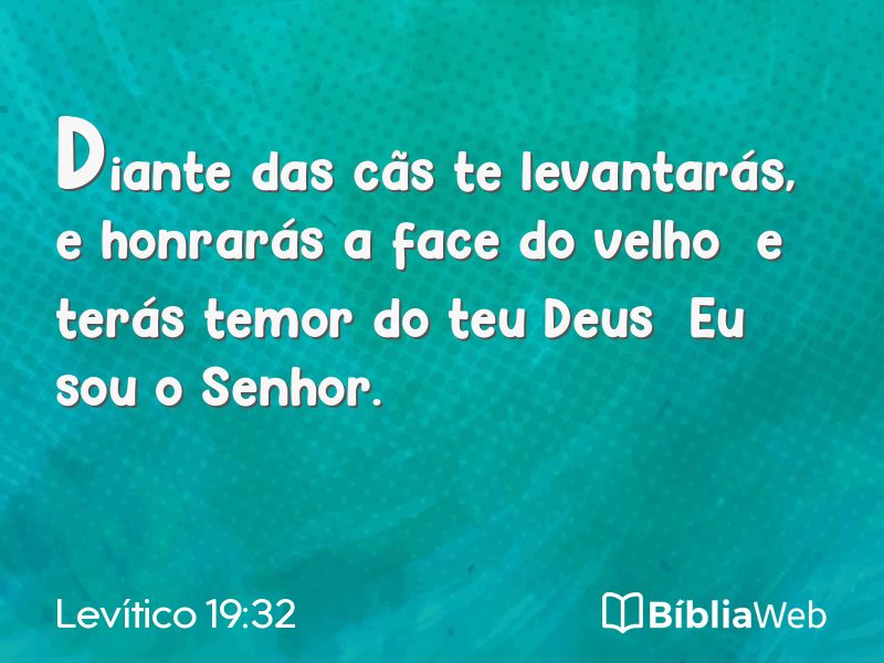 Levítico 19:32 em imagem para compartilhar