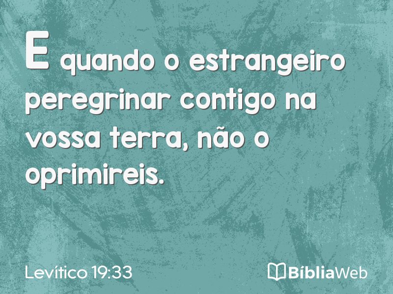Levítico 19:33 em imagem para compartilhar