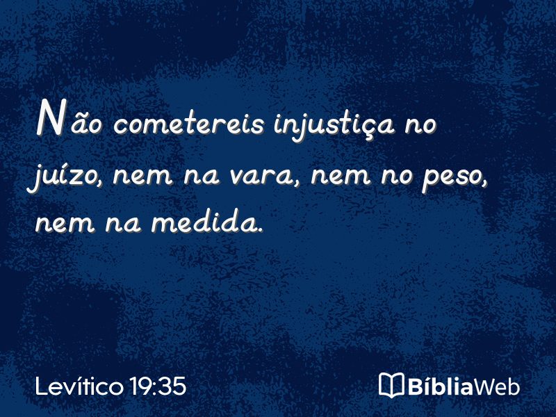 Levítico 19:35 em imagem para compartilhar