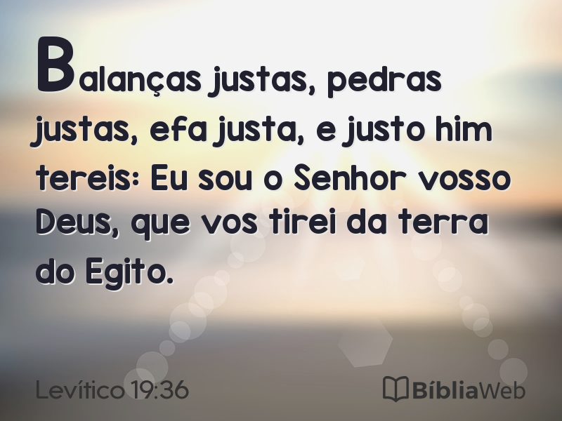 Levítico 19:36 em imagem para compartilhar