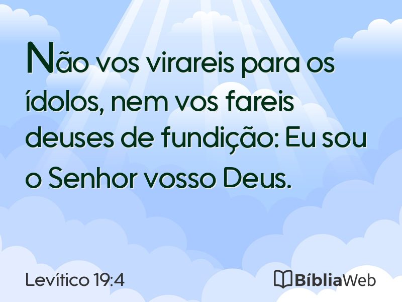 Levítico 19:4 em imagem para compartilhar