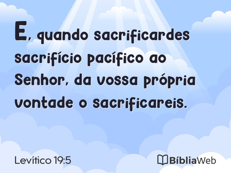 Levítico 19:5 em imagem para compartilhar