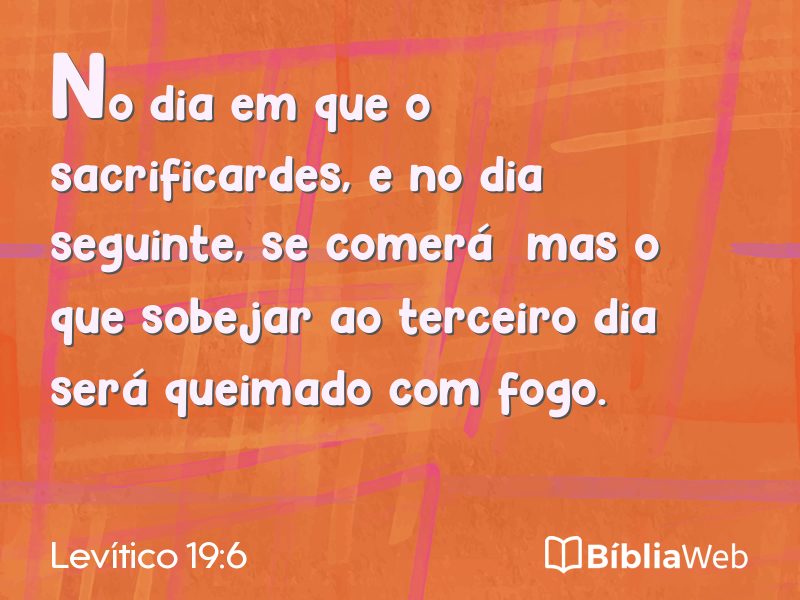 Levítico 19:6 em imagem para compartilhar