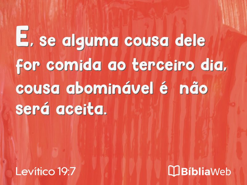 Levítico 19:7 em imagem para compartilhar