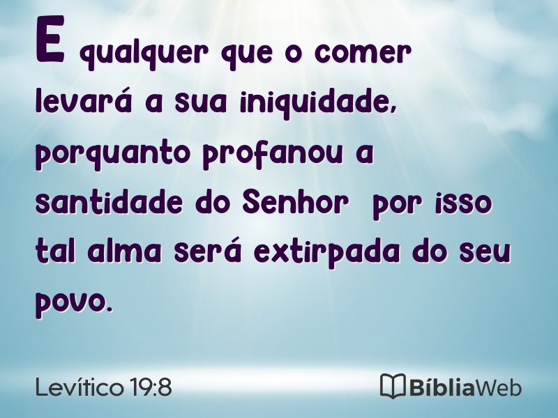 Levítico 19:8 em imagem para compartilhar