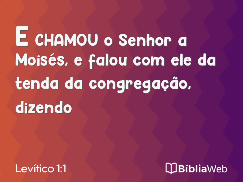 Levítico 1:1 em imagem para compartilhar