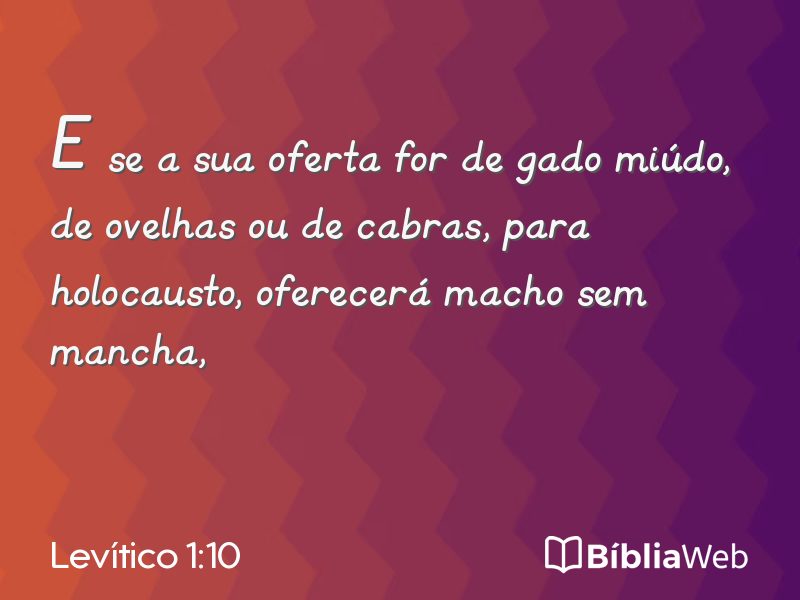 Levítico 1:10 em imagem para compartilhar
