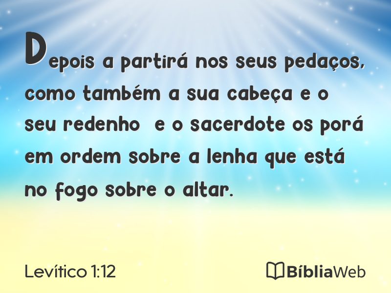 Levítico 1:12 em imagem para compartilhar
