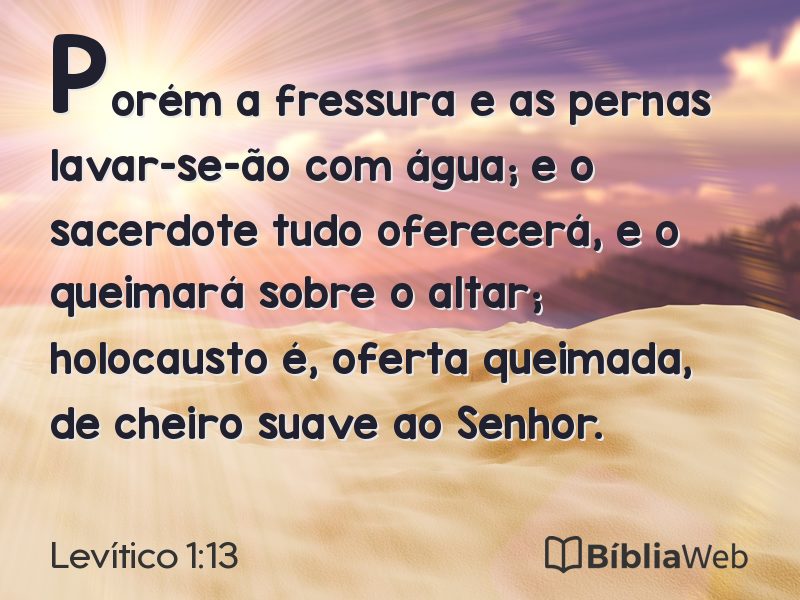 Levítico 1:13 em imagem para compartilhar