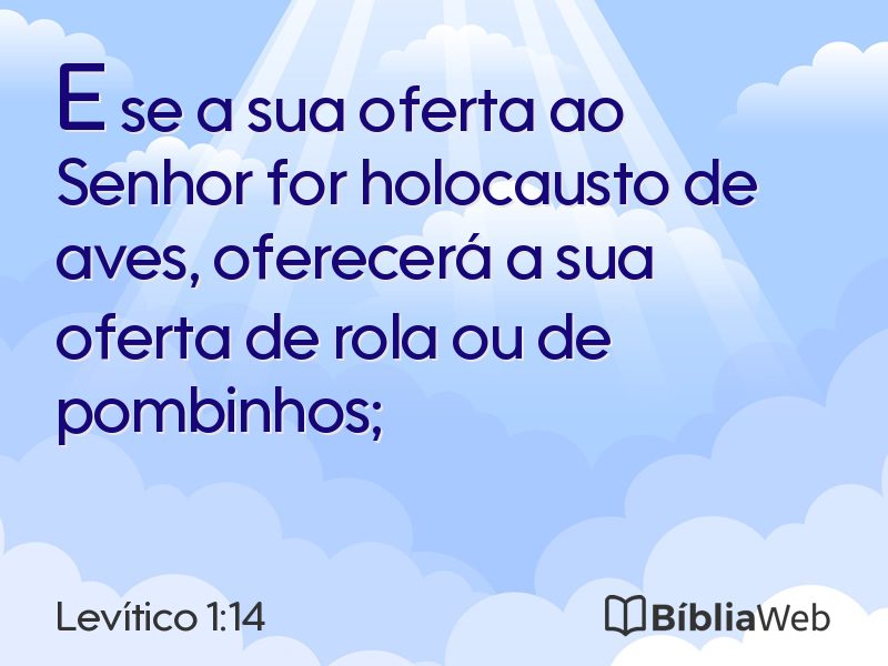 Levítico 1:14 em imagem para compartilhar