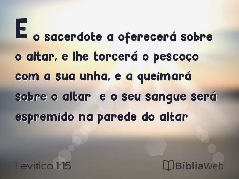 Levítico 1:15 em imagem para compartilhar