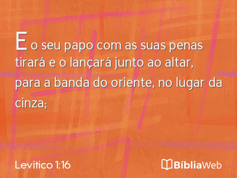 Levítico 1:16 em imagem para compartilhar